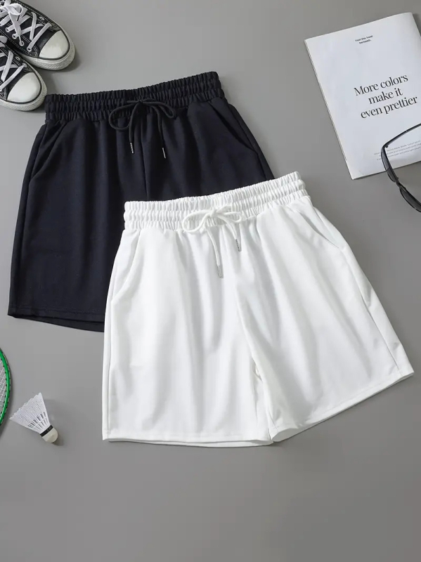 Női casual rövidnadrág zsebekkel, magas derékkal, 3/4-es hosszúságú, széles fazon, poliészter-spandex keverék