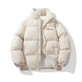 Palton din bumbac cu guler înalt, stil coreean, glugă, fermoar, căptușeală groasă, reversibil