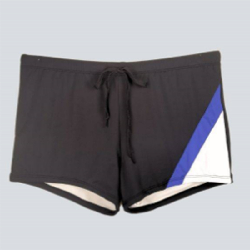 Vyriniai plaukimo šortai su raišteliu ir šoniniu panelės dizainu, poliesteris-elastonas, vientisas raštas, pamušalas poliesteris-elastanas