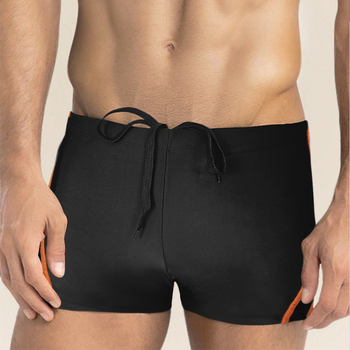 Vyrų briefs stiliaus plaukimo šortai, vieno spalvos dizainas, šoninė virvutė, poliesteris su elastanu, pamušalas poliesteriu su elastanu, tinkami treniruotėms ir plaukimui