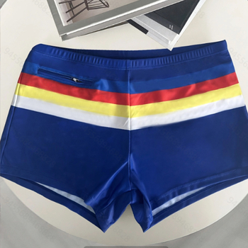 Vyriski dryžuoti maudymosi šortai su užtrauktuku, poliesterio-elastano audinys, pamušalas poliesteris, tinkami plaukimo ir treniruotėms