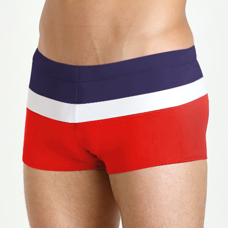 Vyriniai plaukimo šortai dryžių raštu, poliesterio-elastano audinys, pamušalas poliesteris, tinkami plaukimui ir fitnesui, nepralaidūs.