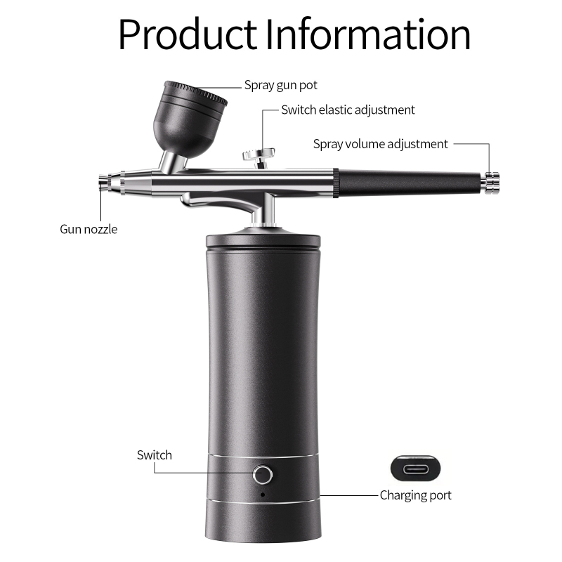 MGEE Ierīce hidratēšanai un skābekļa padevei mājas lietošanai, pārnēsājama, iekšējā akumulatora jauda 800–1000mAh, IPX0