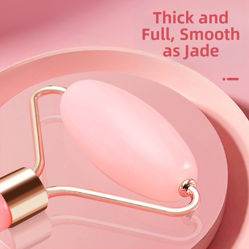 Tvárová masážna doska zo srdcového kryštálu – sada s dvojitou hlavou rolleru, ručná, nieelektrická