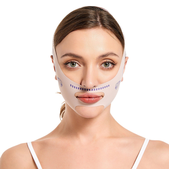 Μάσκα ανύψωσης V-face για το πρόσωπο, ζώνη μάσκας, μη ηλεκτρική, μοντέλο Face slimming belt 111, μάρκα Spring white grass