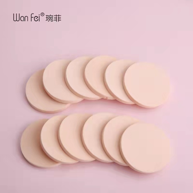 Wanfei latex makeup puff set, 12 komada, okrugli jastučići, 240 setova u kutiji