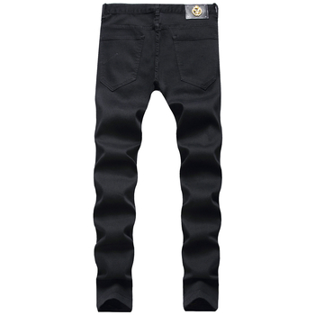 Дънки с права кройка, средна талия, деним от памук 90%, преден цип, измит ефект и шевове