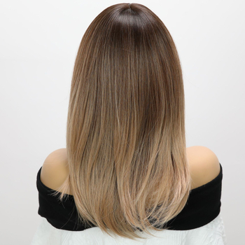 Перука за жени с Eight-Character Bangs, естествени къдри, термоустойчиви влакна, може да се боядисва, модел SM245