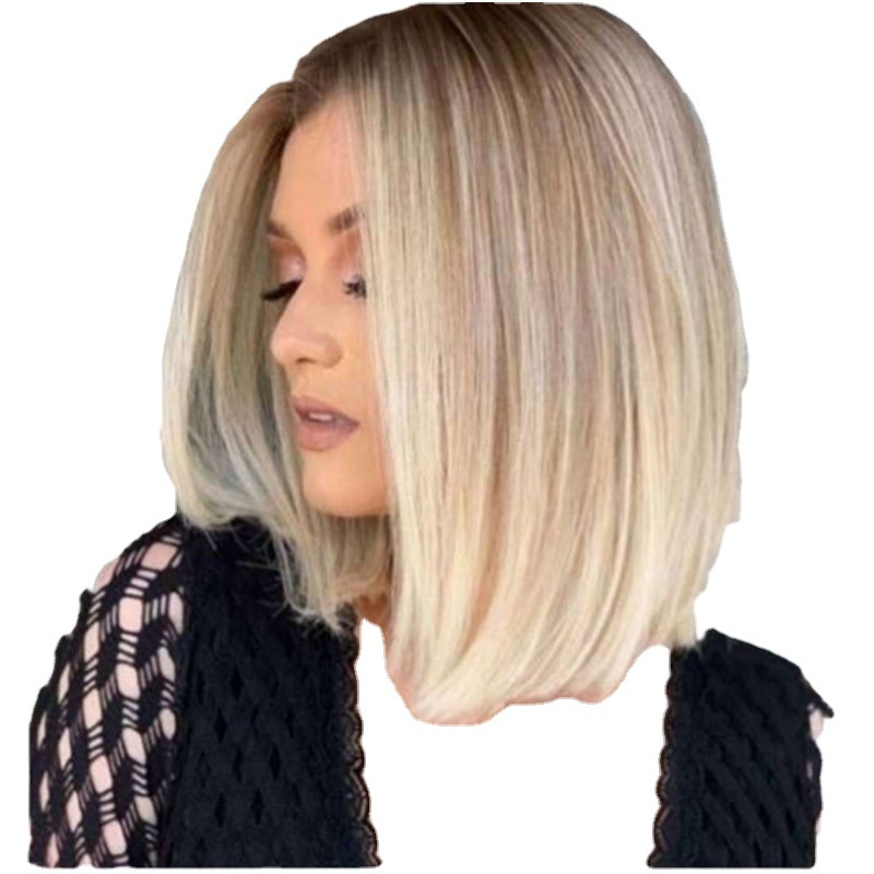 Перука с къса права коса, термоустойчиво влакно, модел F1161, механизъм, King Wing