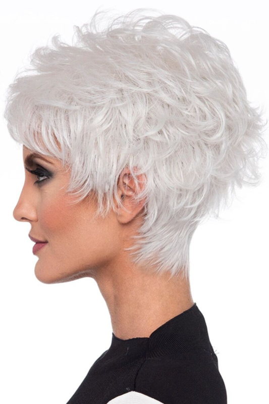 Перука, къса къдрава, модел J219, екзотичен стил, термоустойчива нишка, подходяща за боядисване и къдрене