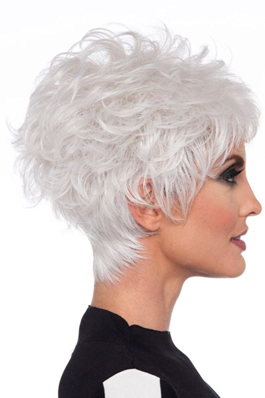 Перука, къса къдрава, модел J219, екзотичен стил, термоустойчива нишка, подходяща за боядисване и къдрене