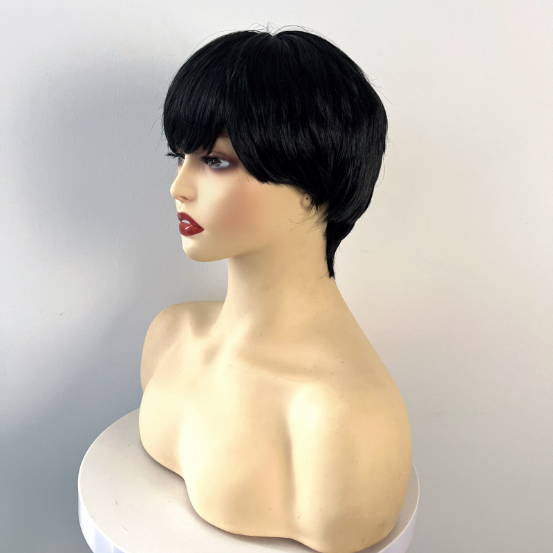 Перука, къса къдрава коса, високотемпературно влакно, корейски стил, модел 288, може да се боядисва и да се подлага на химическо къдрене, за дами