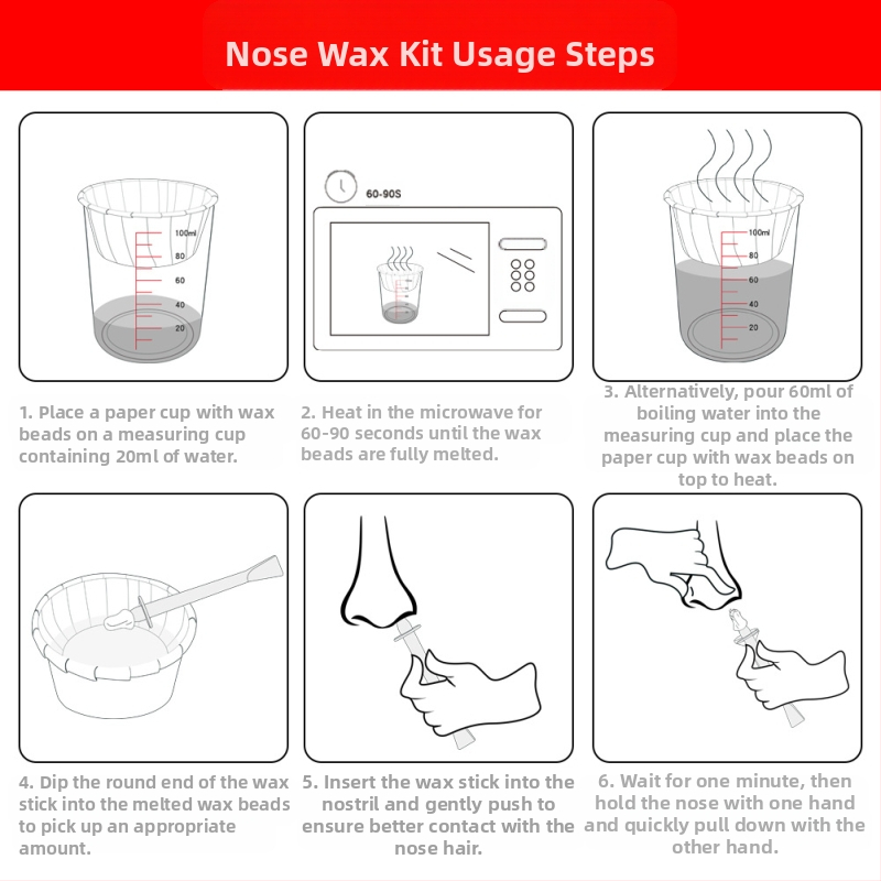 LIDDY Комплект за восък за нос – премахване на косми по носа, 150 г