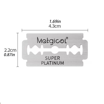 Lama de ras dublă față Rhino — oțel inoxidabil, manual, design clasic