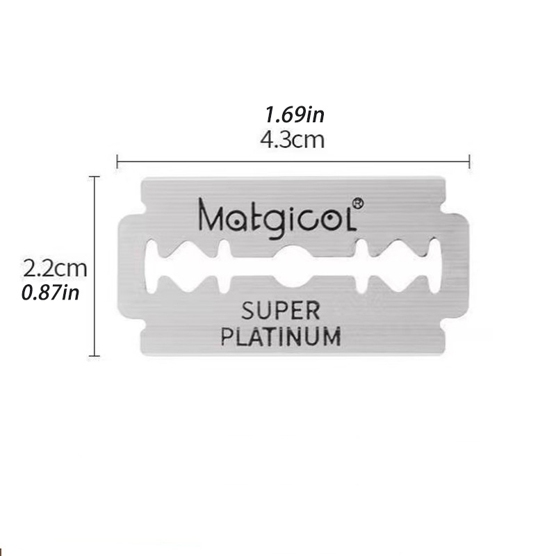 Lama de ras dublă față Rhino — oțel inoxidabil, manual, design clasic