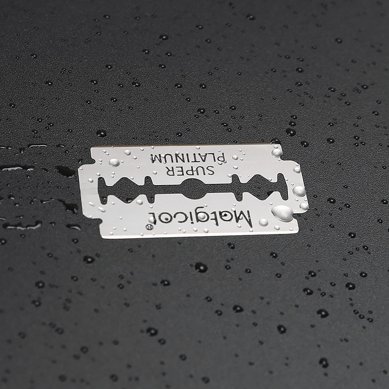 Lama de ras dublă față Rhino — oțel inoxidabil, manual, design clasic