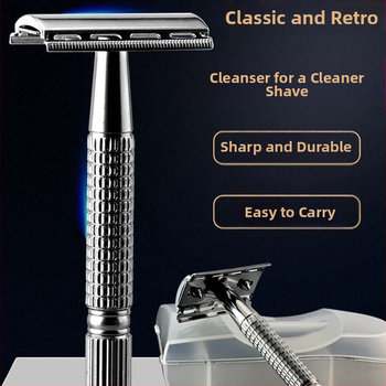 Lama de rasă cu două fețe pentru bărbierit manual