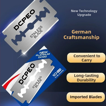 Lama de rasă cu două fețe pentru bărbierit manual