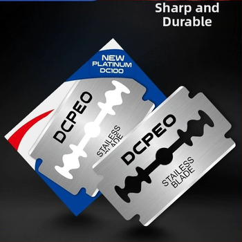 Lama de rasă cu două fețe pentru bărbierit manual