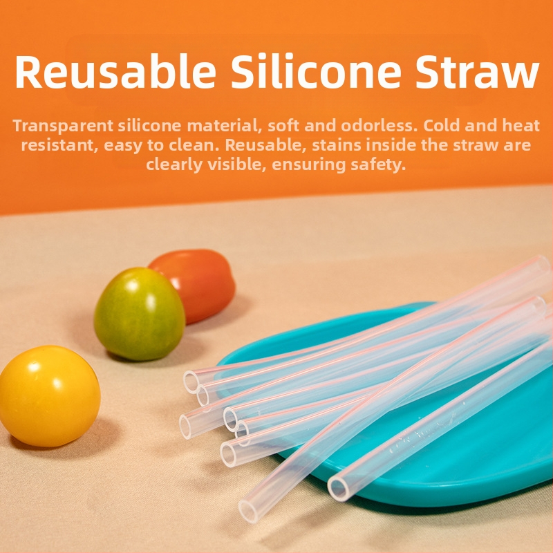 Slika Pārtikas kvalitātes silikons — taisnā caurule, bioloģiski noārdāms