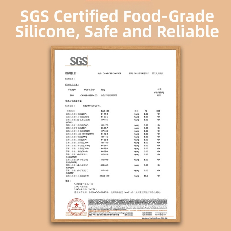 Slika Pārtikas kvalitātes silikons — taisnā caurule, bioloģiski noārdāms