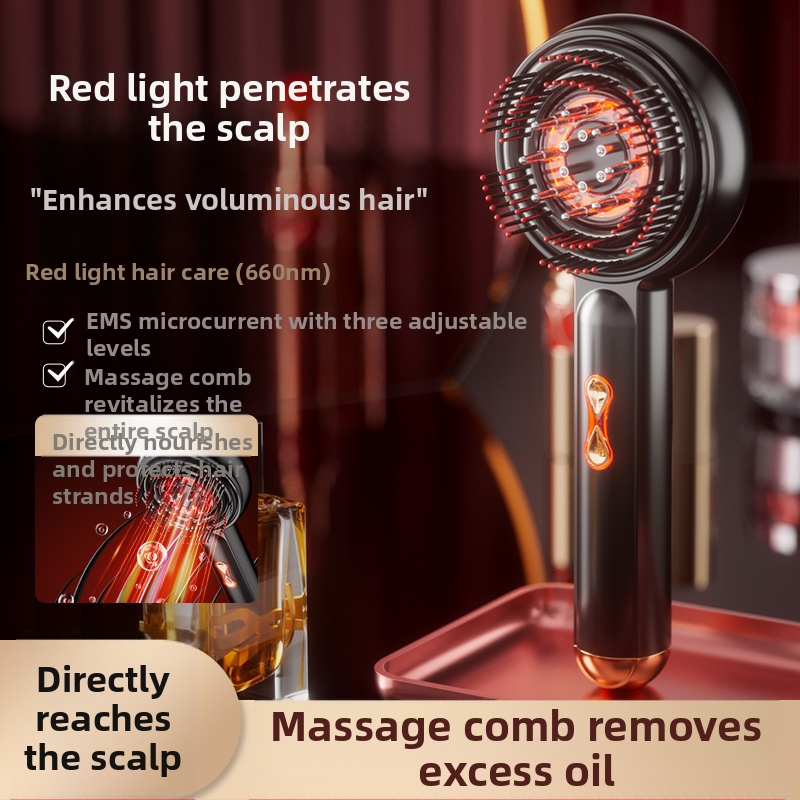 EMS mikrostrāvas elektriskā masāžas ķemme ar ABS korpusu; izcelsme: Wenzhou; vispārējai lietošanai; nav importa; zīmols: Cits