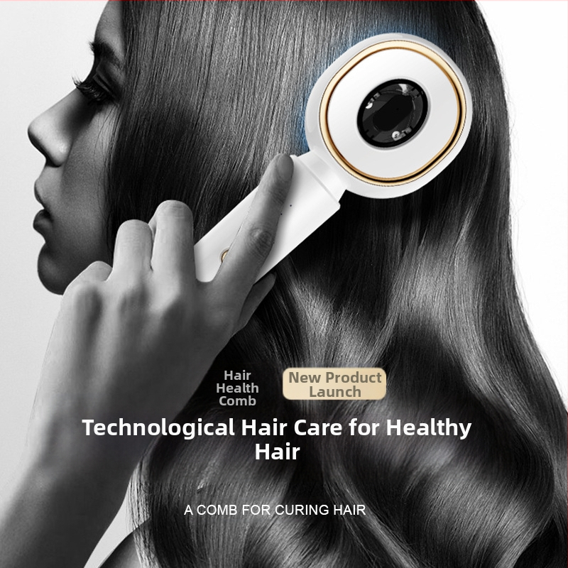ЕМС микроелектрически вибрационен масажиращ гребен за коса - домашна употреба, модел 2024, 3 настройки