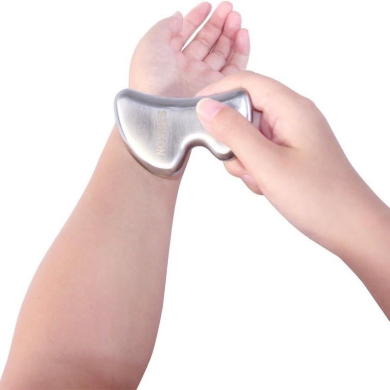 Alat za masiranje gua sha od nehrđajućeg čelika za podizanje lica i zatezanje cijelog tijela, kućna upotreba.