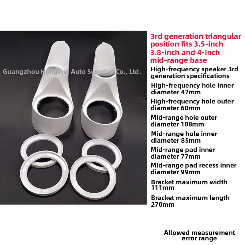 Automobilio garso montavimo pagrindas, trečios kartos 3–kryptų garsiakalbiai