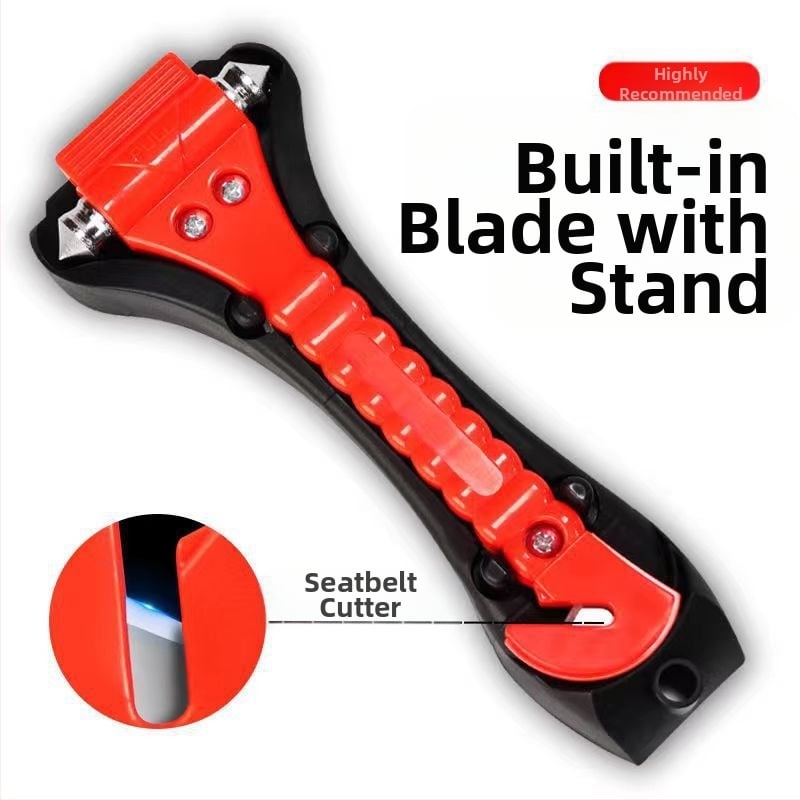 Automobilio gelbėjimo 2-in-1 plaktukas, kietas plaktukas, autobuso evakuacijos įrankis, auto saugos plaktukas (Prekės ženklas: Zhuo Cheng; Medžiaga: ABS ir nerūdijantis plienas; Pritaikymas: Taip; Svoris: 0,17 kg)