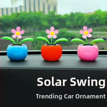 Plastikinis vidaus automobilio dekoras centrinei konsolei, saulėgrąžų motyvas, paprastas stilius, prekinis ženklas 1