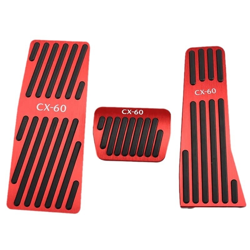 KINGRONGCHI Покритие за педали от алуминиев сплав за Mazda CX60, CX30, MX30 – педали газ и спирачка за автоматична трансмисия