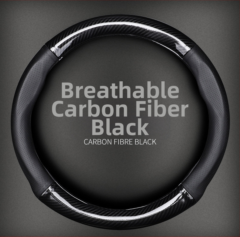 Покритие за волан на Volkswagen с карбонова текстура и Ultrafilm кожа | Четири сезона | Подходящо за всички модели VW