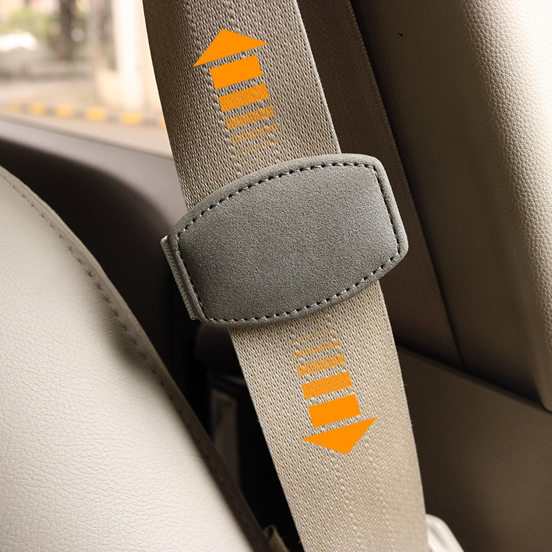 Limitator de centură de siguranță auto pentru femei însărcinate și copii, clips reglabil, atașare magnetică, material din piele întoarsă