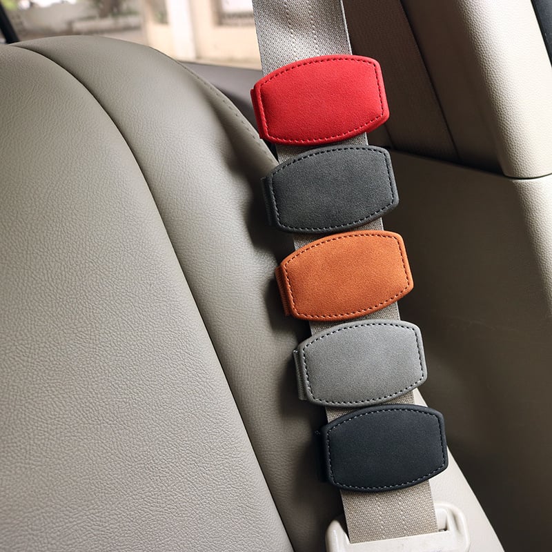 Limitator de centură de siguranță auto pentru femei însărcinate și copii, clips reglabil, atașare magnetică, material din piele întoarsă