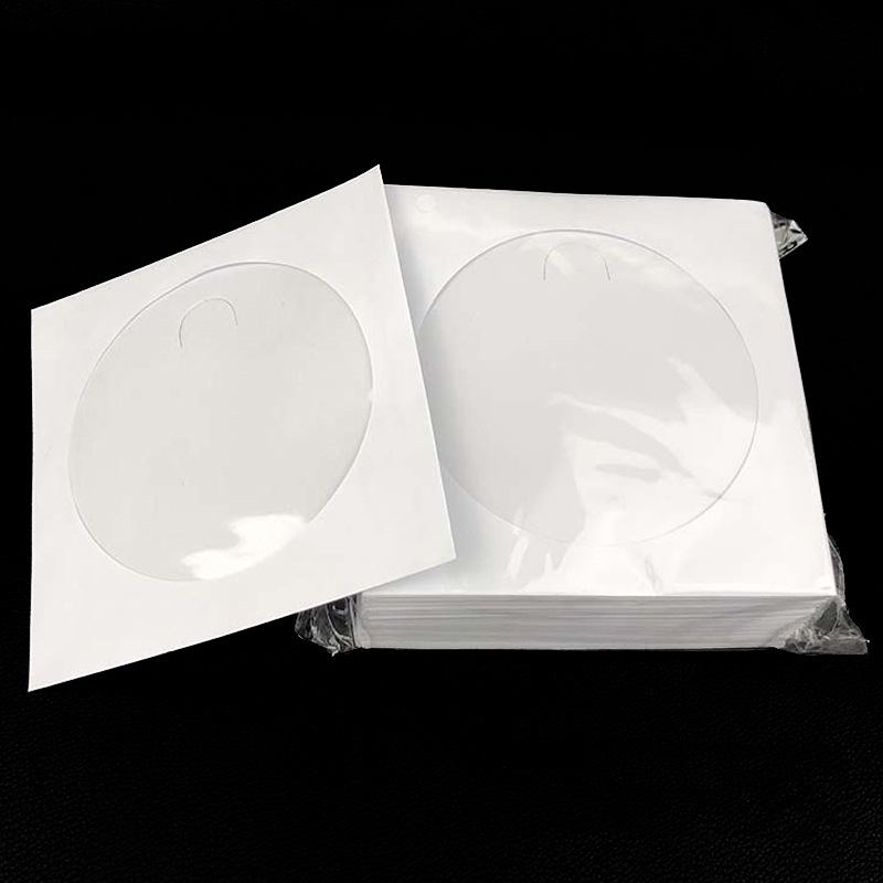 RONC Θήκες CD/DVD από επικολλημένο χαρτί με διαφανές παράθυρο, μονής όψης, συσκευασία 100 τεμαχίων