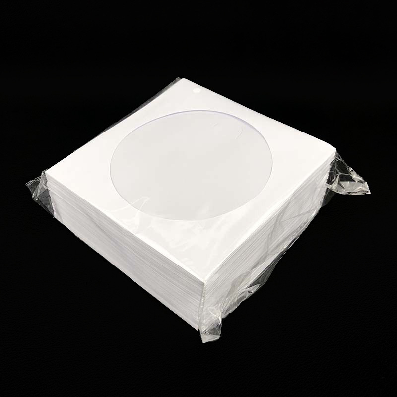 RONC Θήκες CD/DVD από επικολλημένο χαρτί με διαφανές παράθυρο, μονής όψης, συσκευασία 100 τεμαχίων