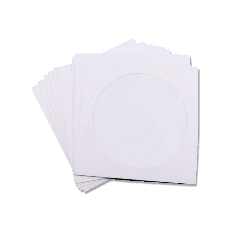 RONC Θήκες CD/DVD από επικολλημένο χαρτί με διαφανές παράθυρο, μονής όψης, συσκευασία 100 τεμαχίων