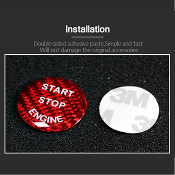 BMW διακοσμητικό αυτοκόλλητο κουμπιού εκκίνησης από ανθρακονήματα - χωρίς λογότυπο, χωρίς παραμετροποίηση, συμβατό με μοντέλα BMW