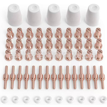 Skup mlaznica za plazma rezanje: produljena PT-31 elektroda; mlaznica; keramička mlaznica; razdjelnik (70-dijelni skup)