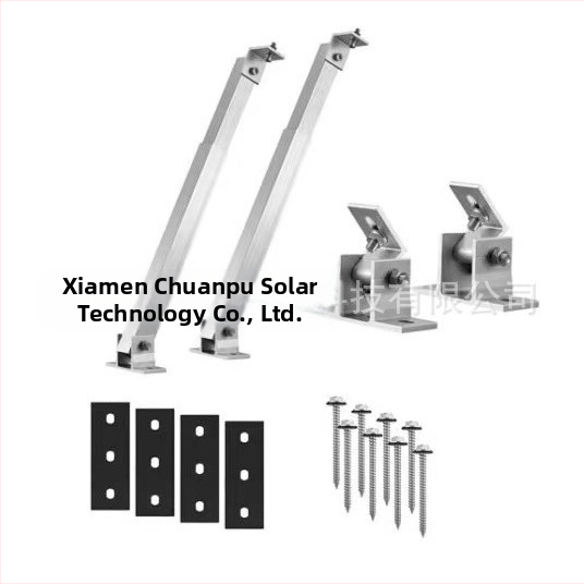 Chuanpu фотоволтаична монтажна скоба с регулируеми предни и задни крака, алуминиева сплав