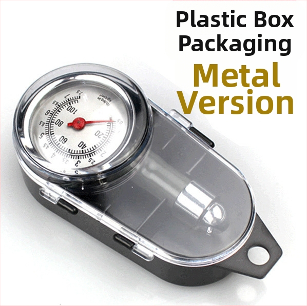 Многофункционален автомобилен манометър за гуми с функция за спадане на налягането, висока точност, диапазон до 250 PSI, показване в PSI, ABS пластмаса