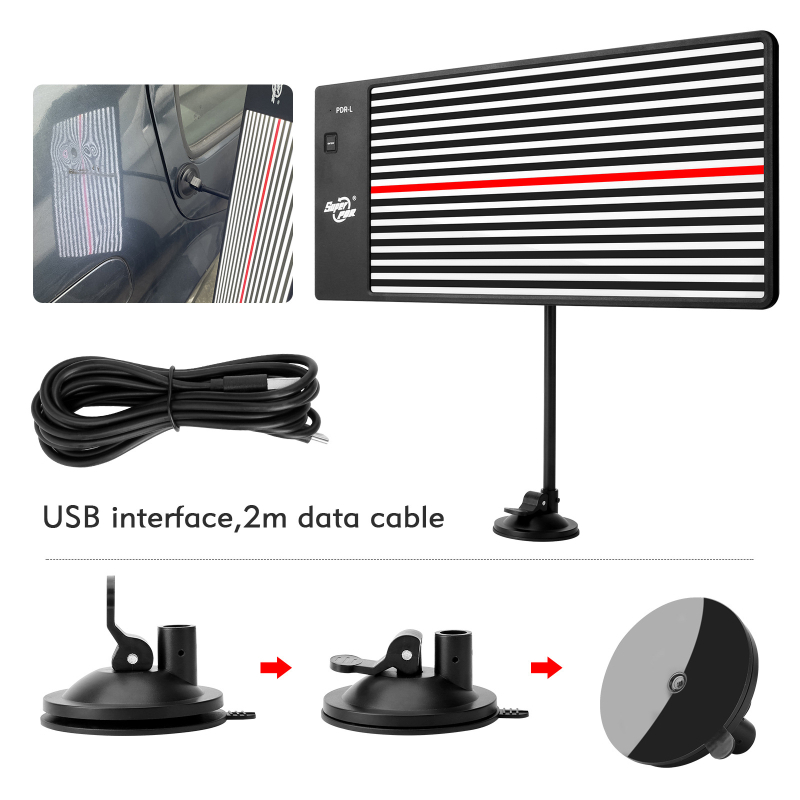 LED светлина за ремонт на вдлъбнатини по автомобила — ABS+PC, мултифункционален детектор, марка Super PDR