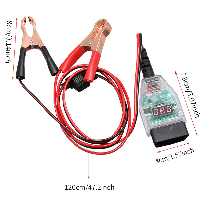 Automobiļu OBD bateriju nomaiņas instruments ar izslēgšanas atmiņu un noplūdes noteikšanu, 12V, Modelis 550, ABS