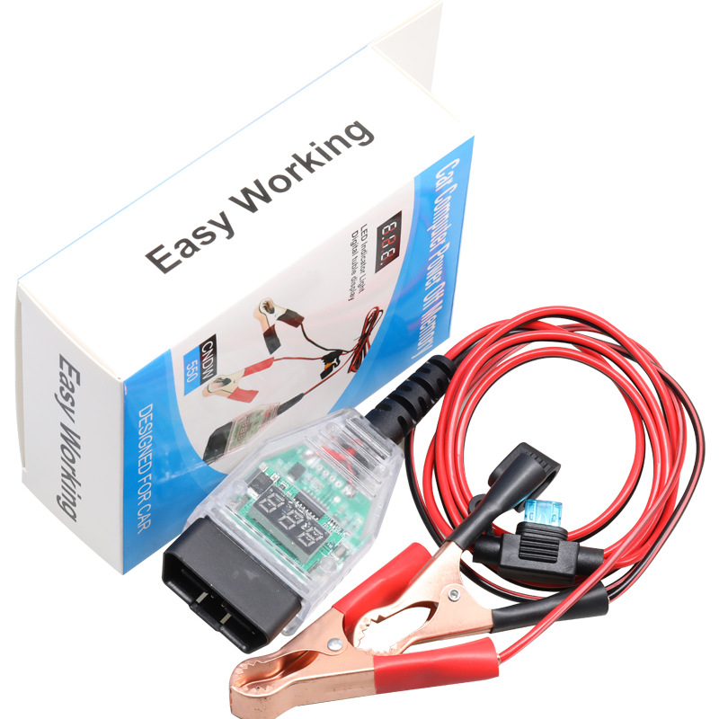Automobiļu OBD bateriju nomaiņas instruments ar izslēgšanas atmiņu un noplūdes noteikšanu, 12V, Modelis 550, ABS