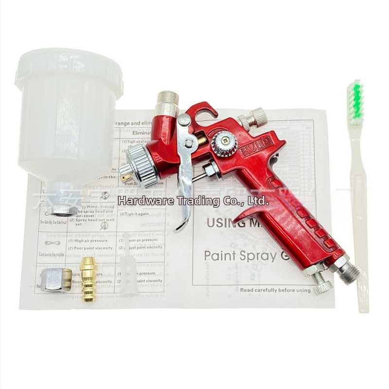 H-2000 високонапорен пистолет за боядисване за автомобили и мебели, резервоар 125, диаметър на дюза 0.8, разстояние на пръскане 180, работно налягане 0.25