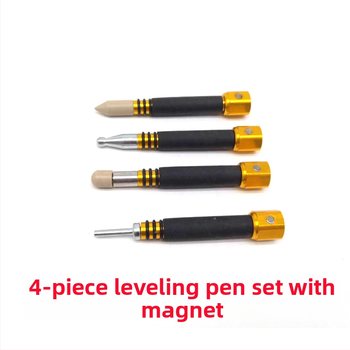 Комплект от 4 инструмента за ремонт на вдлъбнатини в автомобили с подменяеми глави, магнитна ударна писалка и изглаждане на вдлъбнати и изпъкнали форми