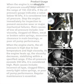 Musen Hall Πολυλειτουργικός μετρητής πίεσης λαδιού αυτοκινήτου – μετρητής πίεσης λαδιού κινητήρα, διαγνωστικό εργαλείο πίεσης υδραυλικού λαδιού, εργαλείο επισκευής αυτοκινήτων – Βάρος 1.45