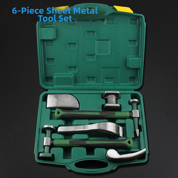 TOTCHI lakštinių plokščių plaktukas, 9 dalių rinkinys auto plektrų remontui, galvos medžiaga aukštos anglies plienas, rankena iš plastiko, ilgis 280 mm