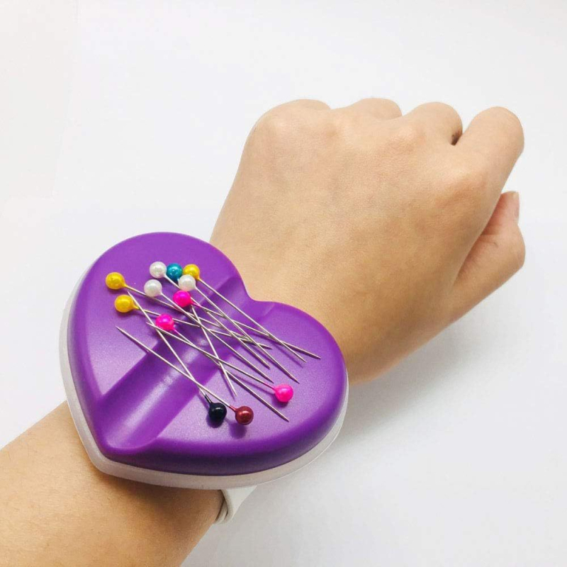 Магнитна подложка за шиене с китка и държател за игли – за инструменти за грим и фризьорство